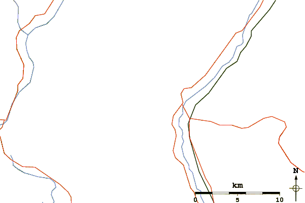 Roads and rivers around Mount Fernie