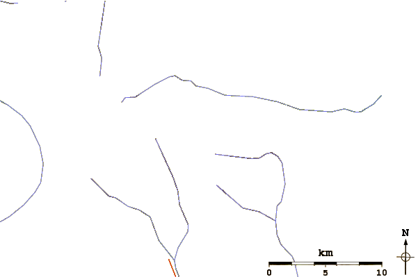 Roads and rivers around Mount Fernow