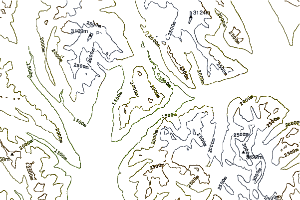 Mountain peaks around Mount Field (British Columbia)