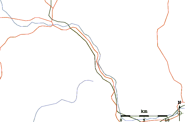 Roads and rivers around Mount Field (New Hampshire)