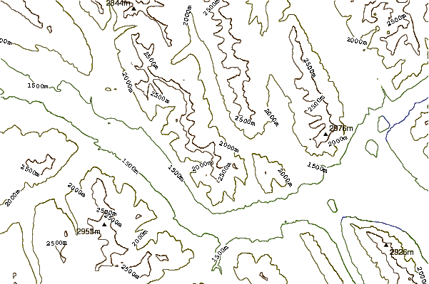 Mountain peaks around Mount Fifi