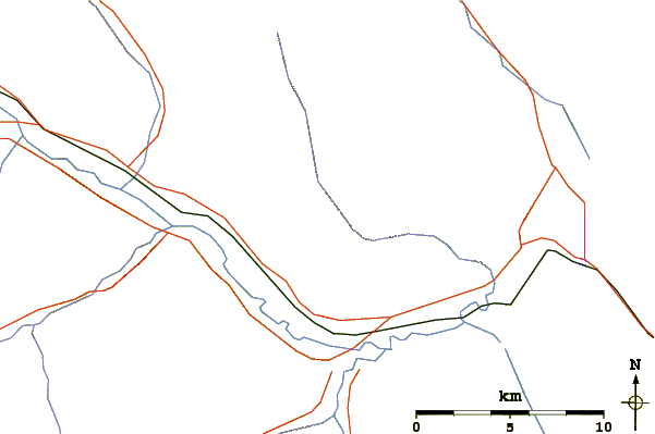 Roads and rivers around Mount Fifi