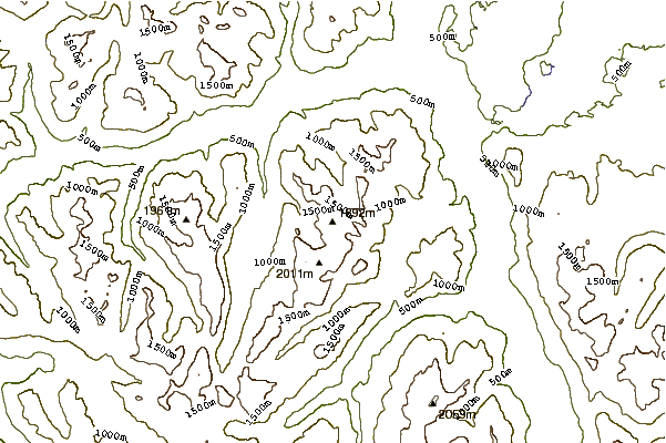 Mountain peaks around Mount Filberg