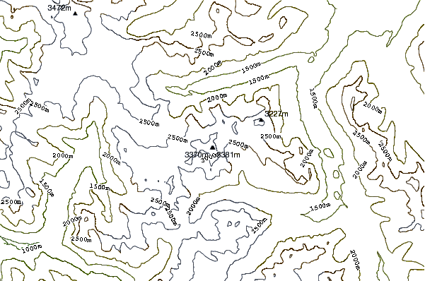 Mountain peaks around Mount Forbes