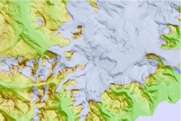 Surf breaks located close to Mount Fourpeaked