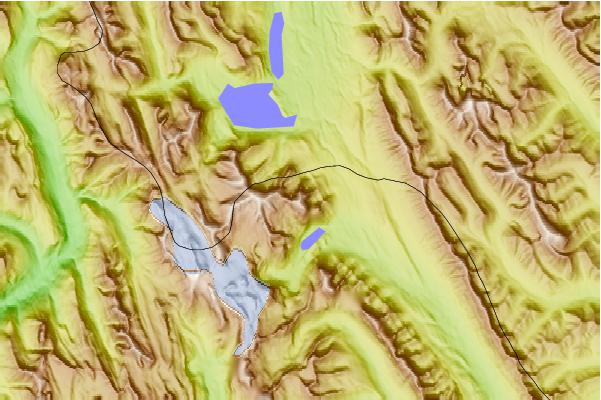 Surf breaks located close to Mount Fox (Canada)