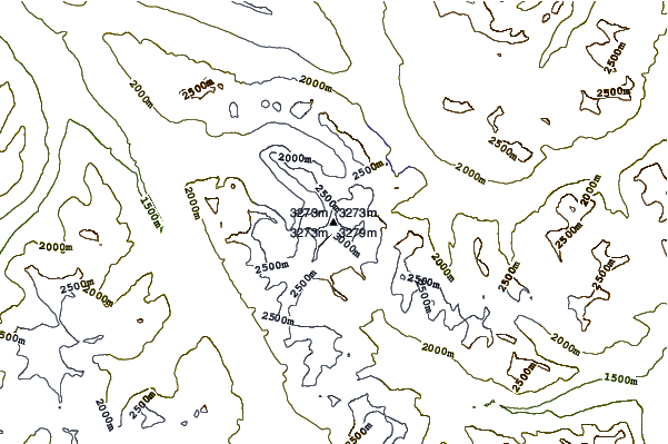 Mountain peaks around Mount Fraser (Canada)