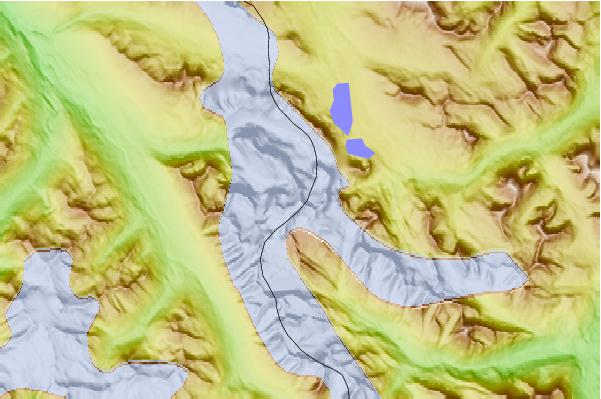 Surf breaks located close to Mount Fraser (Canada)