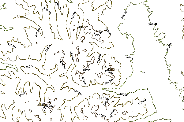 Mountain peaks around Mount French