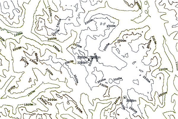 Mountain peaks around Mount Freshfield