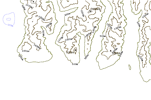 Mountain peaks around Mount Fromme