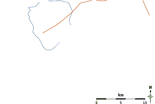 Roads and rivers around Mount Frosty