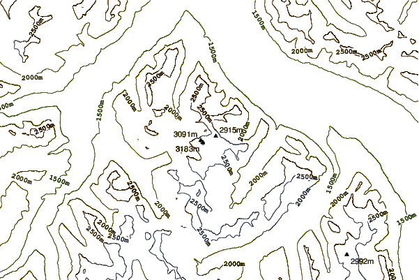 Mountain peaks around Mount Fryatt