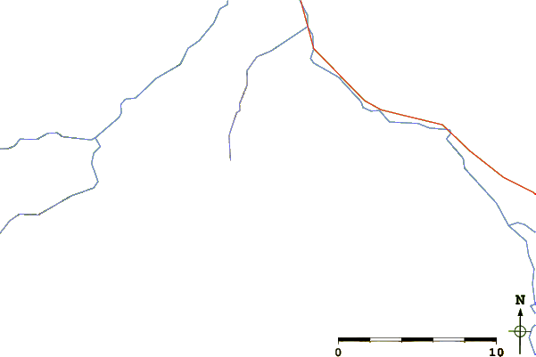 Roads and rivers around Mount Fryatt