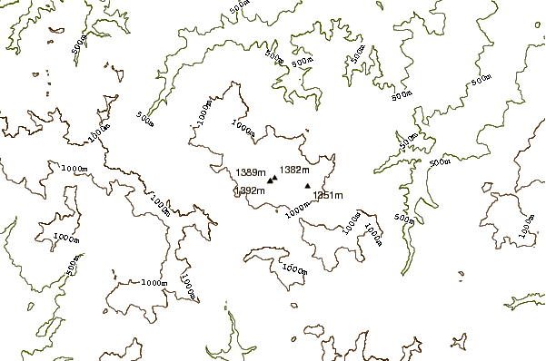 Mountain peaks around Mount Fumaiolo