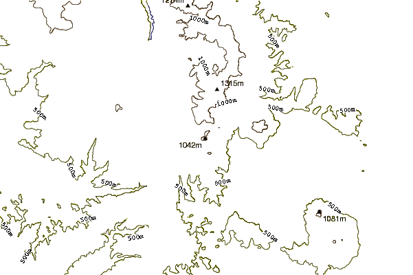 Mountain peaks around Mount Fure