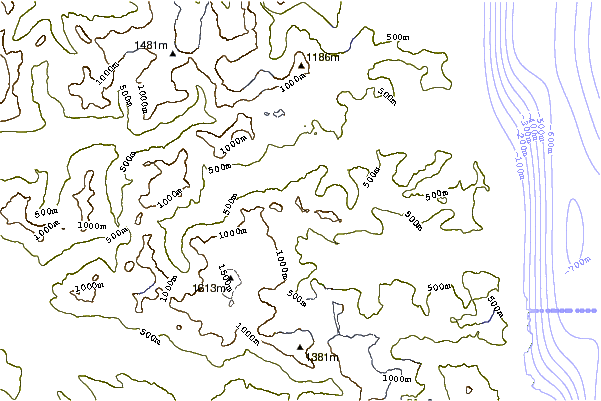 Mountain peaks around Mount Furuhelm