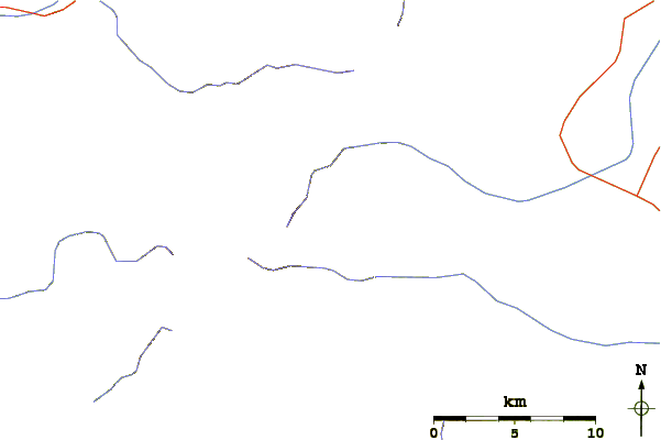 Roads and rivers around Mount Fushimi