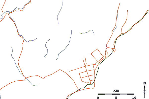 Roads and rivers around Mount Fyffe