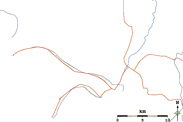 Roads and rivers around Mount Galwey