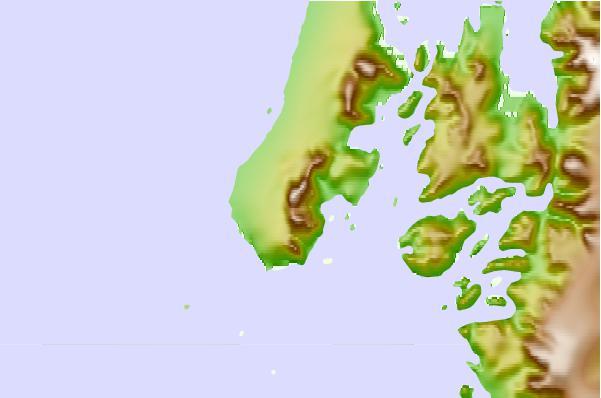 Surf breaks located close to Mount Gaudry