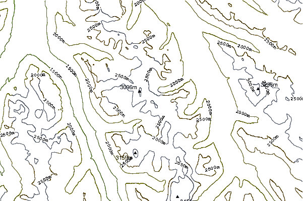 Mountain peaks around Mount Gec