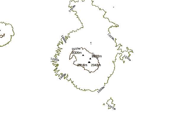 Mountain peaks around Mount Gede