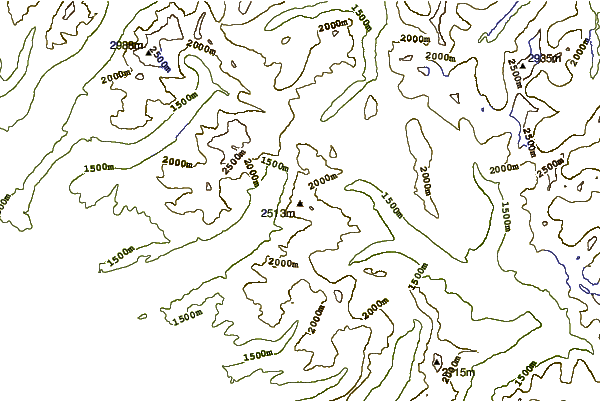 Mountain peaks around Mount Geduhn