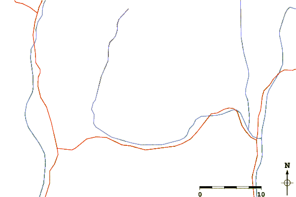 Roads and rivers around Mount Genyen