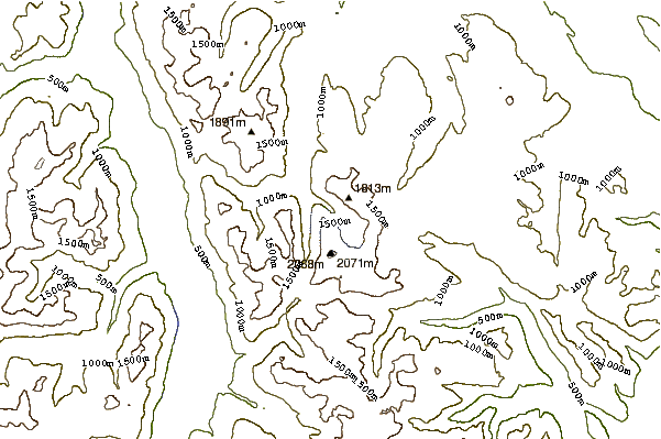 Mountain peaks around Mount George V