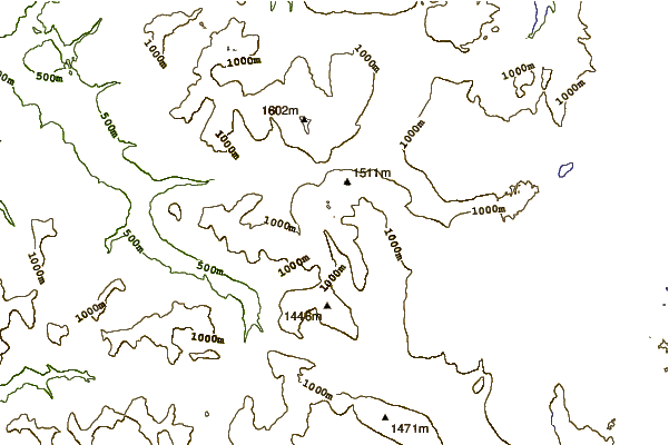 Mountain peaks around Mount Geryon