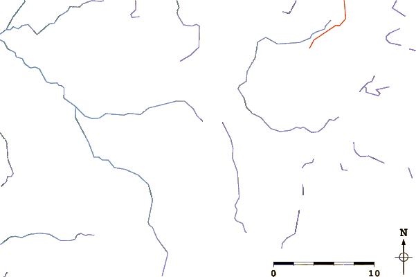 Roads and rivers around Mount Geryon