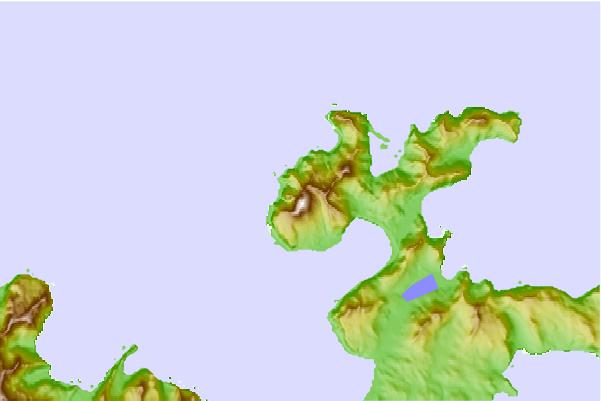 Surf breaks located close to Mount Gilbert (Alaska)