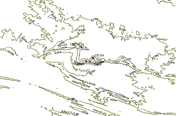 Mountain peaks around Mount Giles