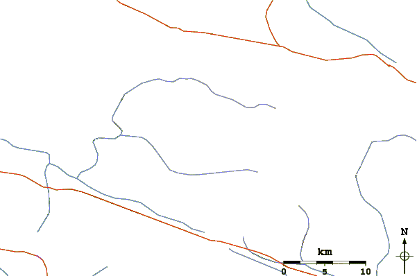 Roads and rivers around Mount Giles