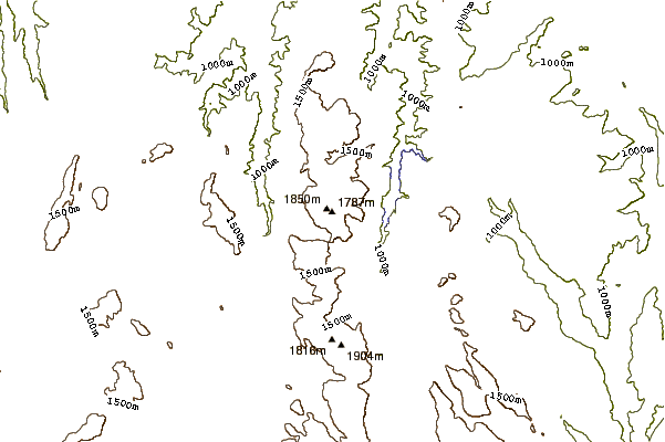 Mountain peaks around Mount Gingera