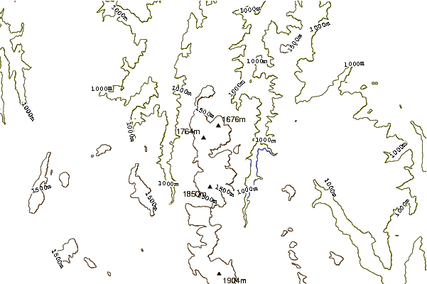 Mountain peaks around Mount Ginini