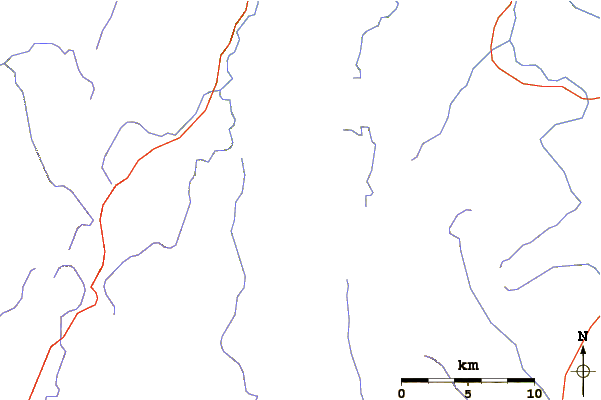 Roads and rivers around Mount Ginini