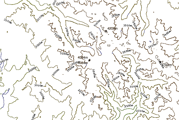 Mountain peaks around Mount Goddard