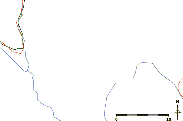 Roads and rivers around Mount Goodsir