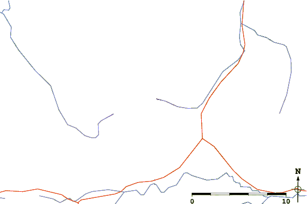 Roads and rivers around Mount Gorman