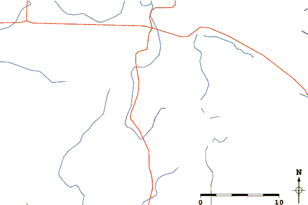 Roads and rivers around Mount Gosford