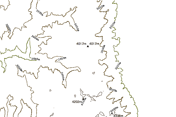 Mountain peaks around Mount Gould (California)