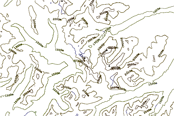 Mountain peaks around Mount Gould