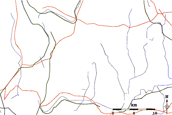 Roads and rivers around Mount Grace