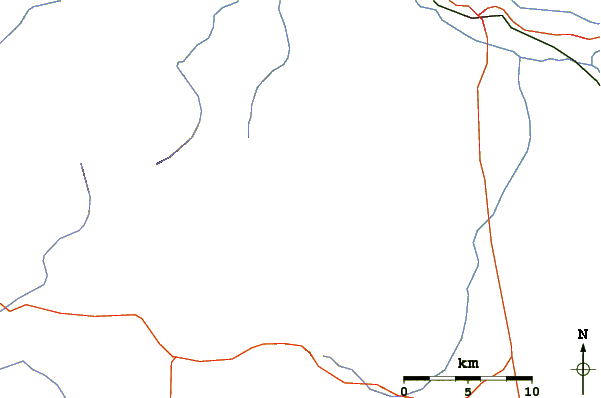 Roads and rivers around Mount Graham