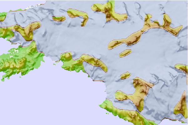 Surf breaks located close to Mount Grant, (Allardyce Range)