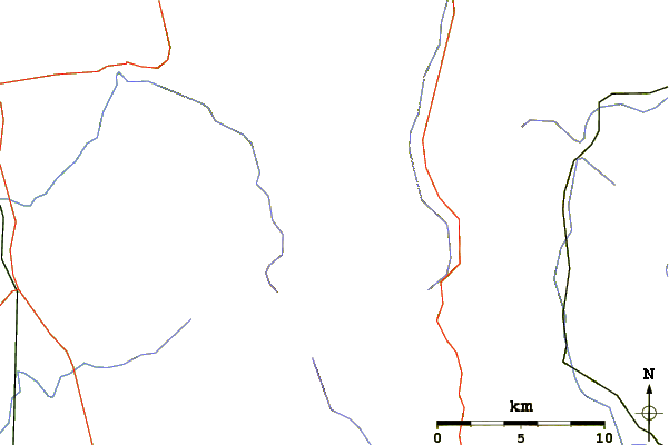 Roads and rivers around Mount Grant (Vermont)