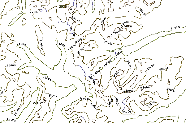 Mountain peaks around Mount Grinnell