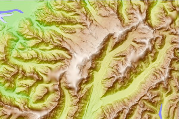 Surf breaks located close to Mount Haast